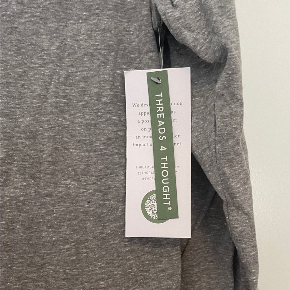 NWT! Men's Threads 4 Thought Grey Long Sleeve Tee - Picture 2 of 4